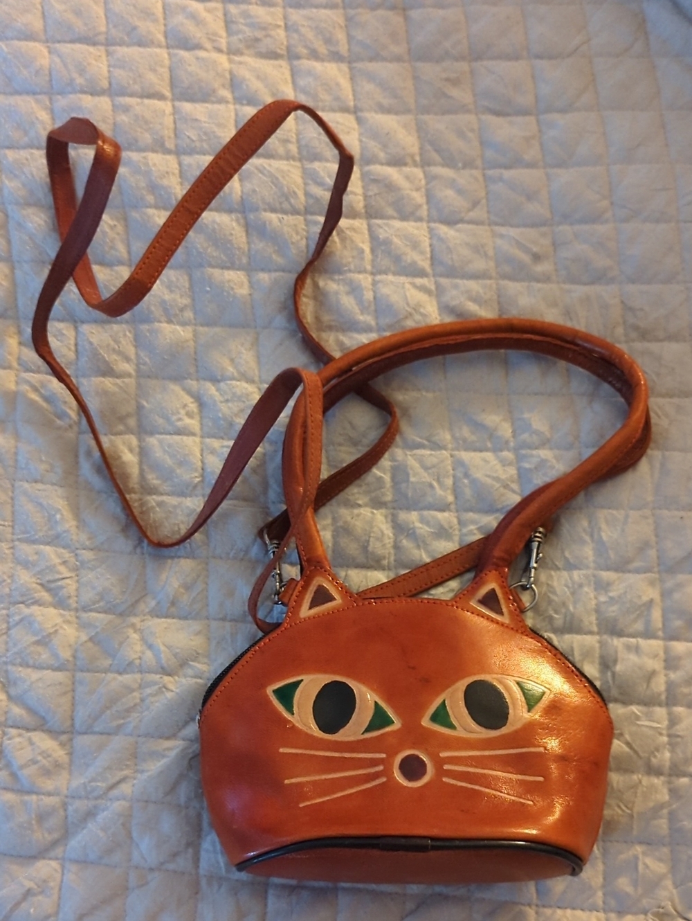 Bugatti Orange Cat Face Crossbody Bag